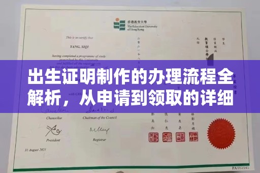 额敏出生证明制作的办理流程全解析，从申请到领取的详细指南