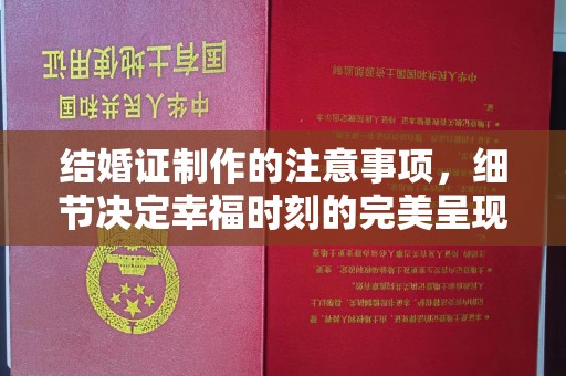 额敏结婚证制作的注意事项，细节决定幸福时刻的完美呈现